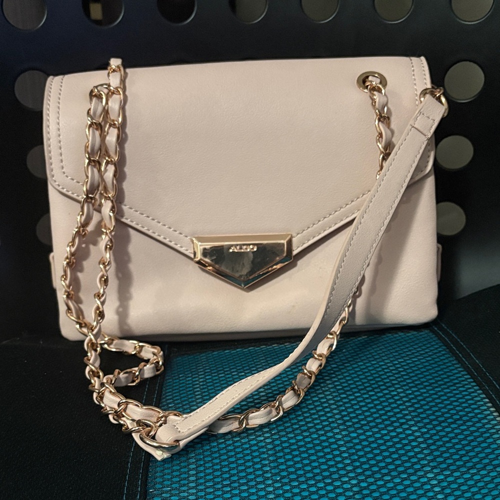 Aldo light pink 2 way Bag with Gold Chain